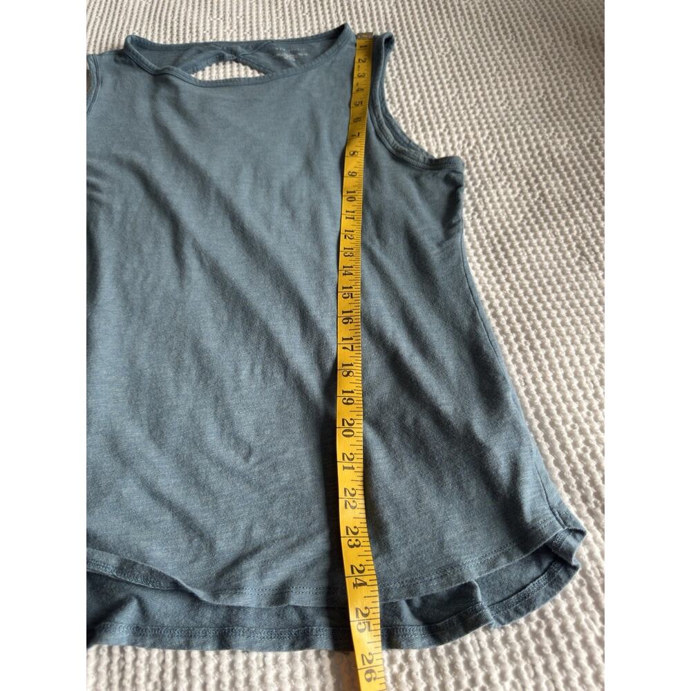Max Studio Women's Tank Top Size XL Blue/Green Lightweight Pullover Cutout Back - Picture 6 of 6